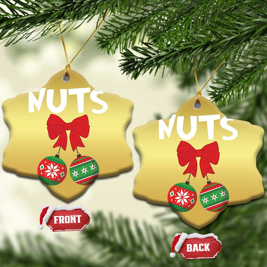 Funny Xmas Couple Christmas Ornament Chest Nuts Baubles TS11