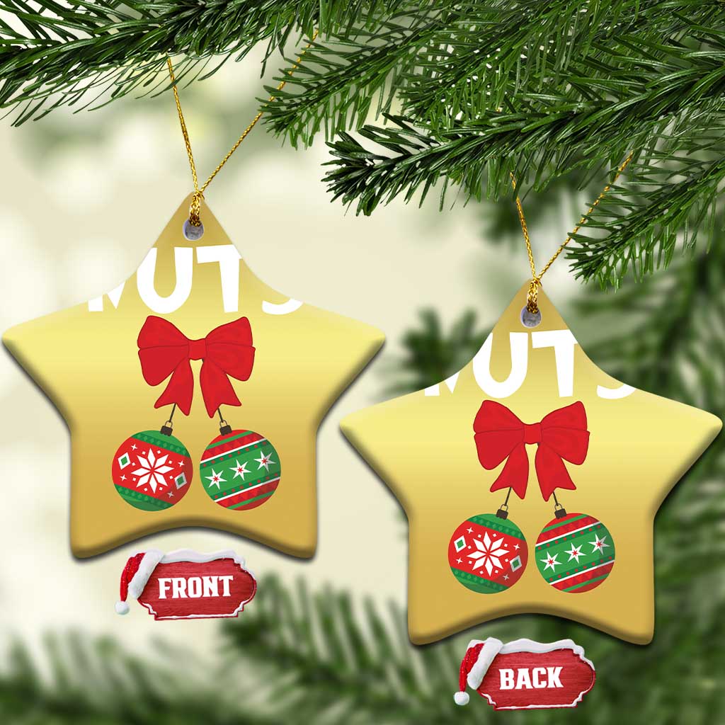 Funny Xmas Couple Christmas Ornament Chest Nuts Baubles TS11