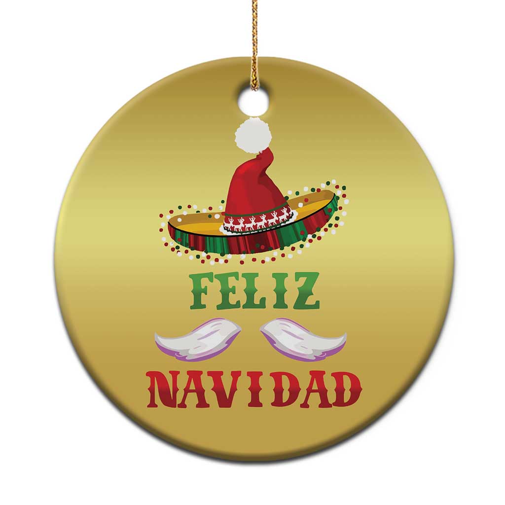 Funny Xmas In Mexico Christmas Ornament Feliz Navidad Sombrero Santa Hat TS11