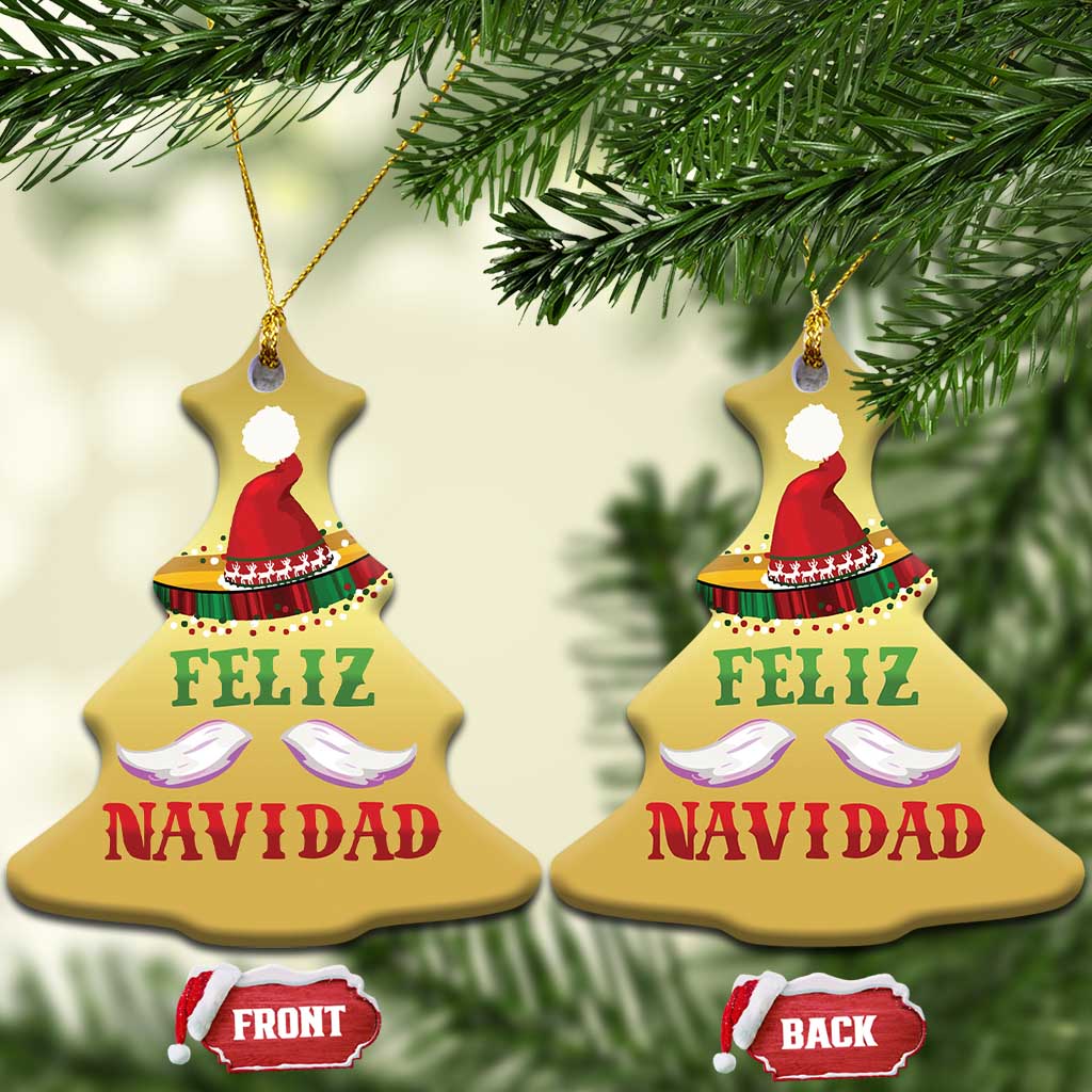 Funny Xmas In Mexico Christmas Ornament Feliz Navidad Sombrero Santa Hat TS11