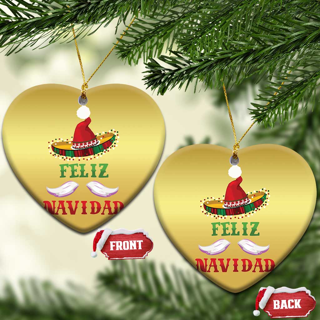 Funny Xmas In Mexico Christmas Ornament Feliz Navidad Sombrero Santa Hat TS11