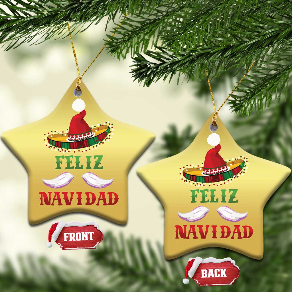 Funny Xmas In Mexico Christmas Ornament Feliz Navidad Sombrero Santa Hat TS11