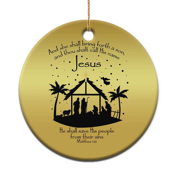 Christian Xmas Christmas Ornament And She Shall Bring Forth A Son And Thou Shalt Call His Name Jesus TS11