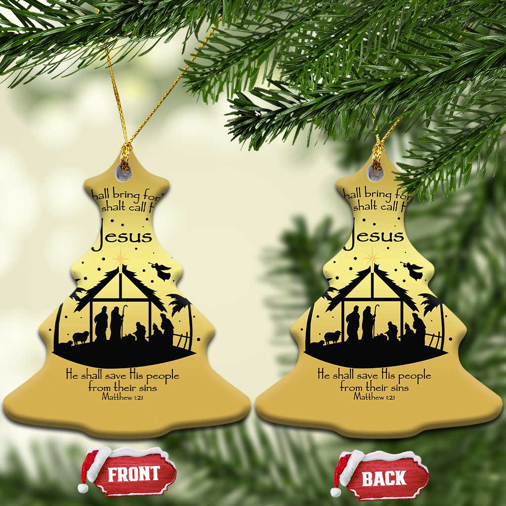 Christian Xmas Christmas Ornament And She Shall Bring Forth A Son And Thou Shalt Call His Name Jesus TS11