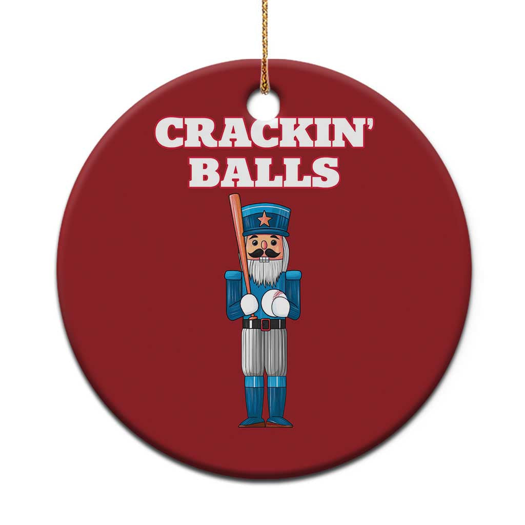 Funny Nutcracker Baseball Christmas Ornament Crackin' Balls Baseball Players TS11