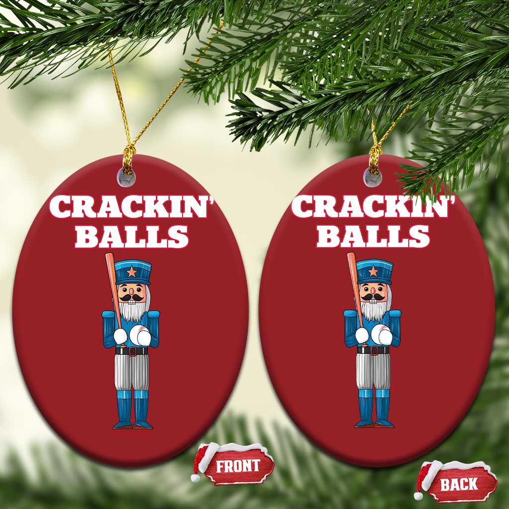 Funny Nutcracker Baseball Christmas Ornament Crackin' Balls Baseball Players TS11