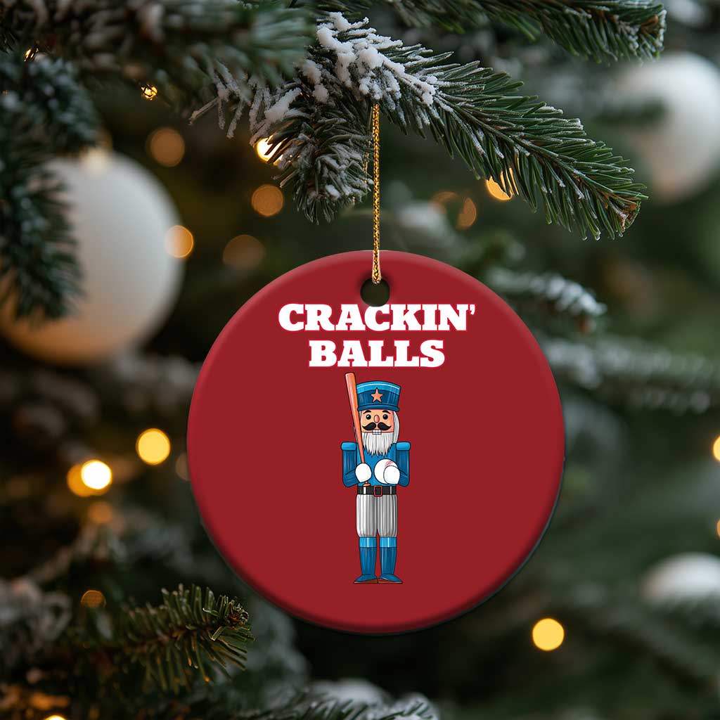 Funny Nutcracker Baseball Christmas Ornament Crackin' Balls Baseball Players TS11