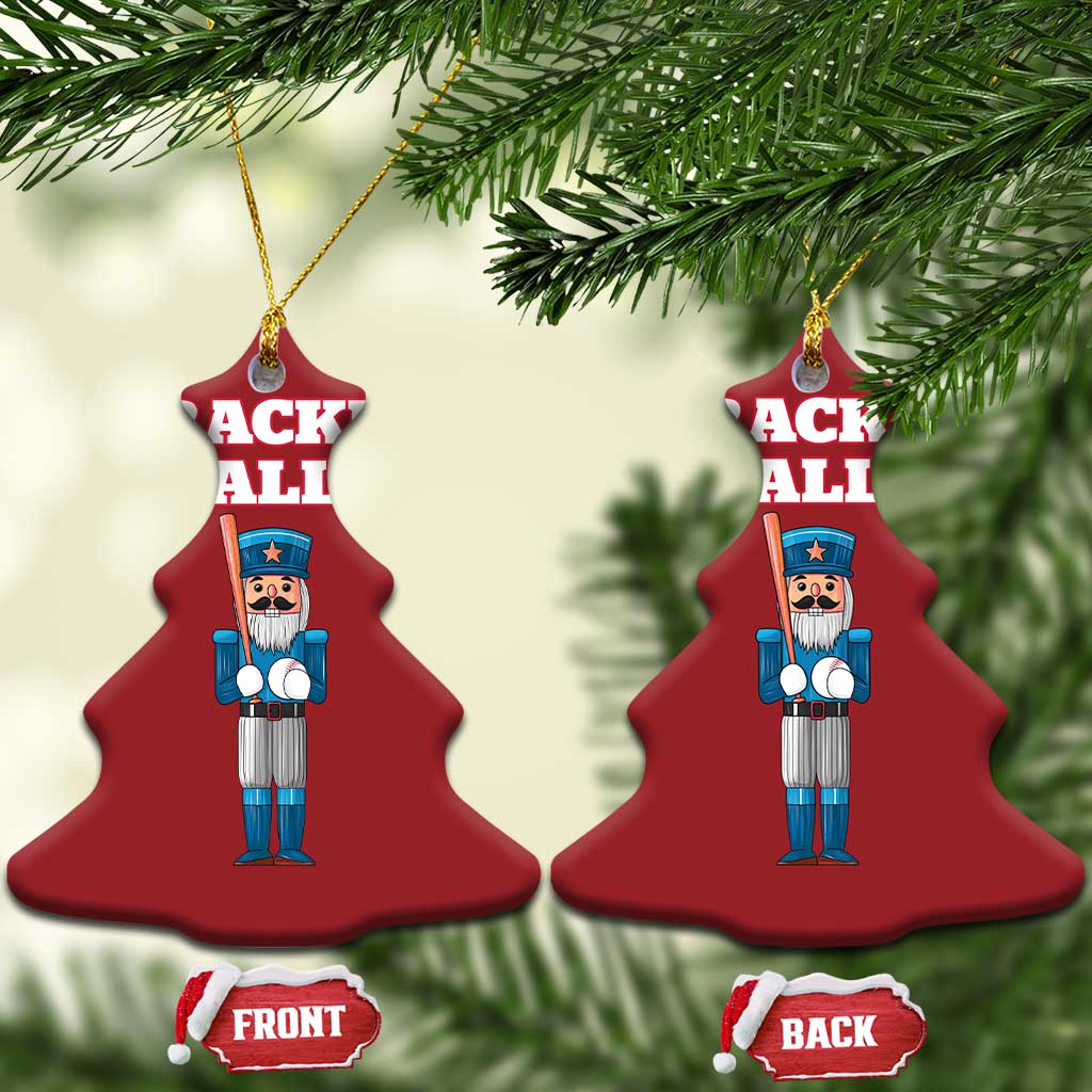 Funny Nutcracker Baseball Christmas Ornament Crackin' Balls Baseball Players TS11