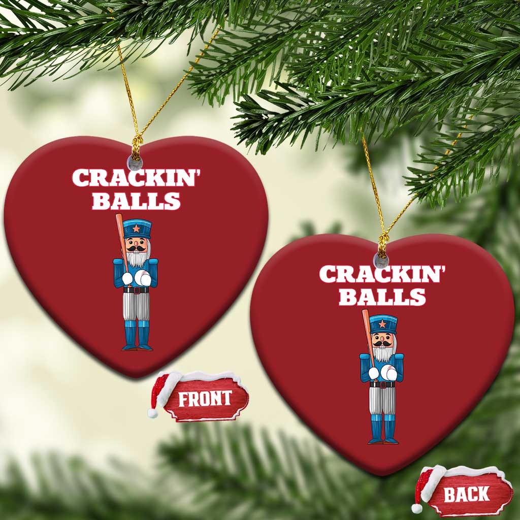 Funny Nutcracker Baseball Christmas Ornament Crackin' Balls Baseball Players TS11