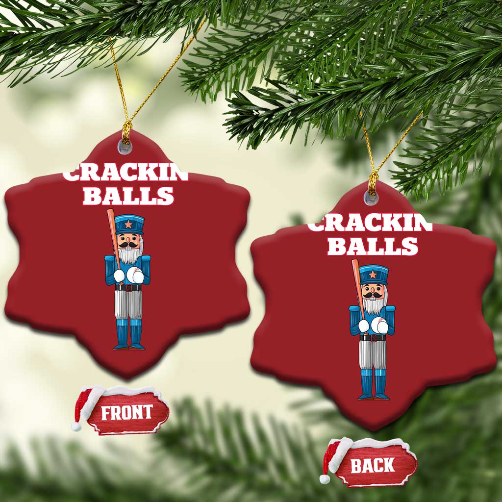 Funny Nutcracker Baseball Christmas Ornament Crackin' Balls Baseball Players TS11