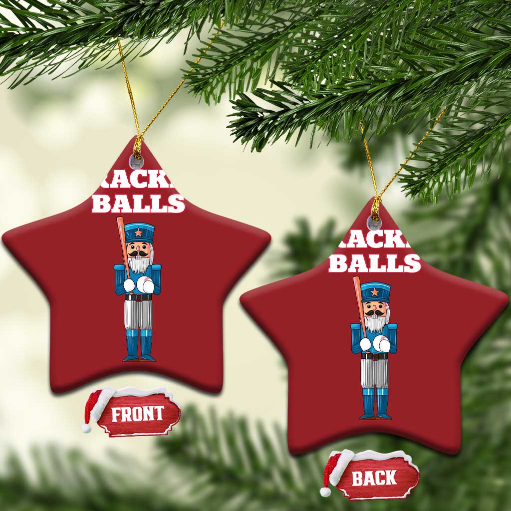 Funny Nutcracker Baseball Christmas Ornament Crackin' Balls Baseball Players TS11