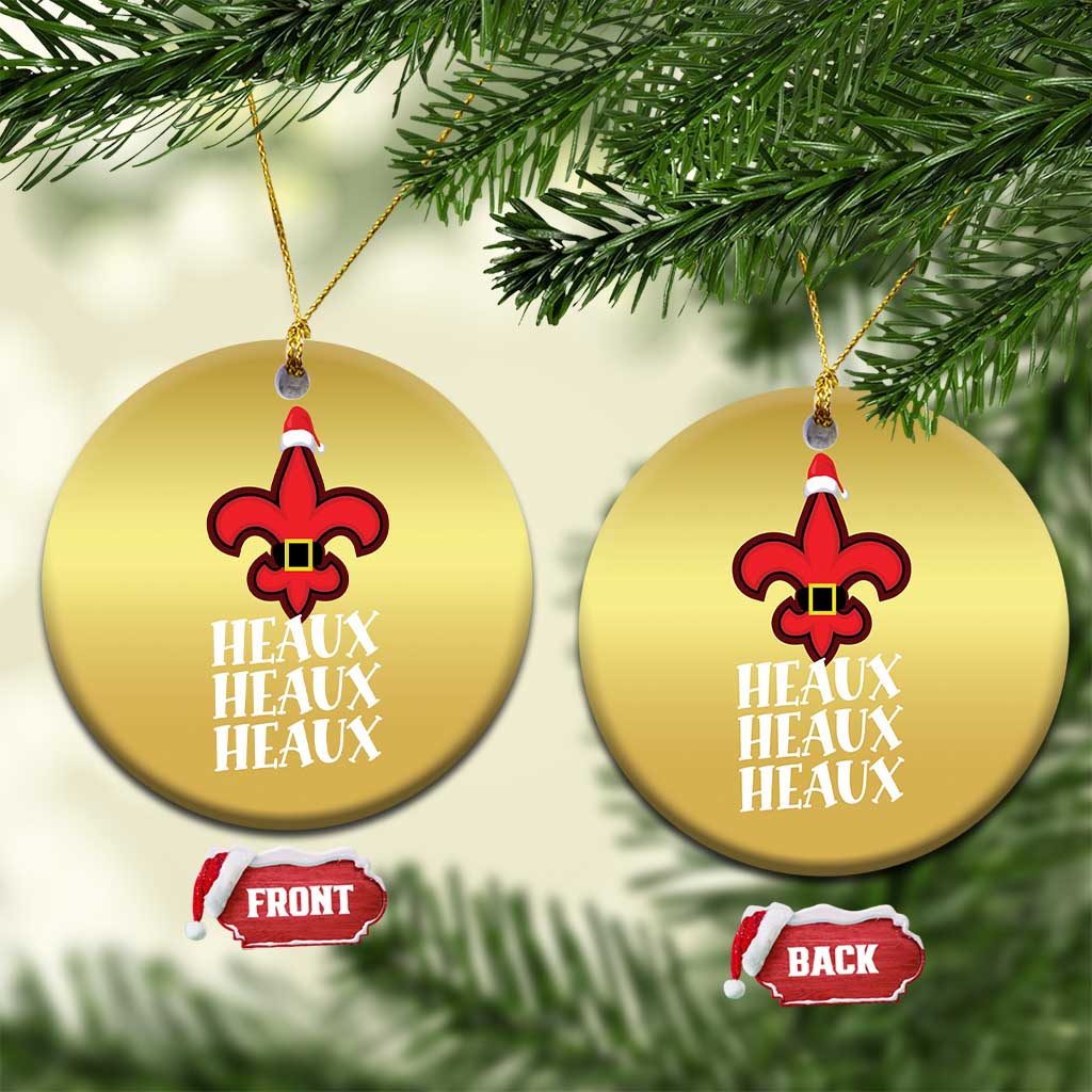 Funny Cajun Louisiana Xmas Christmas Ornament Heaux Heaux Heaux New Orleans Santa Hat TS11