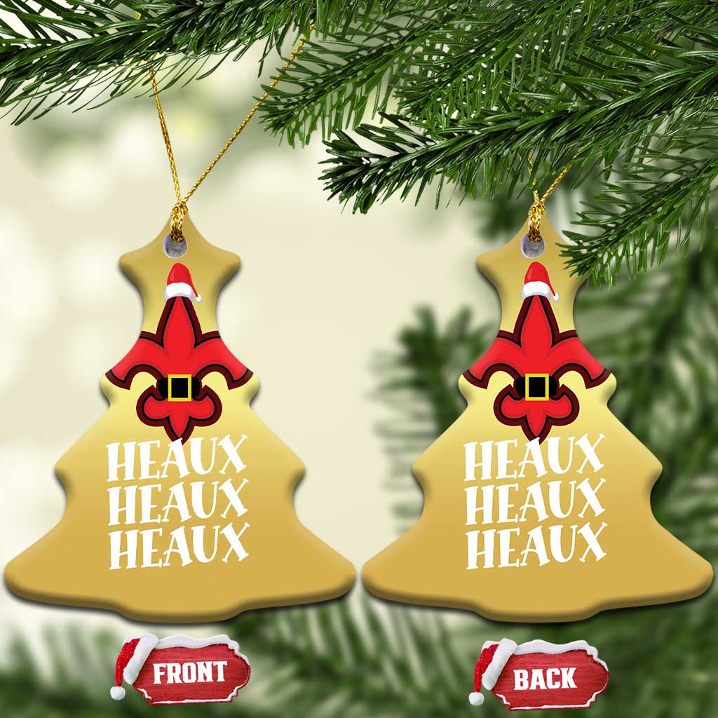 Funny Cajun Louisiana Xmas Christmas Ornament Heaux Heaux Heaux New Orleans Santa Hat TS11