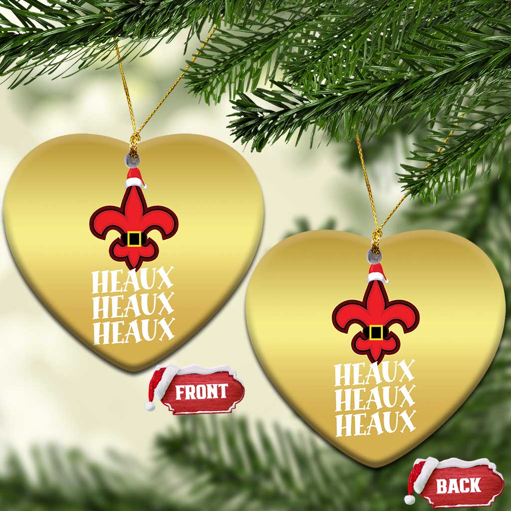 Funny Cajun Louisiana Xmas Christmas Ornament Heaux Heaux Heaux New Orleans Santa Hat TS11