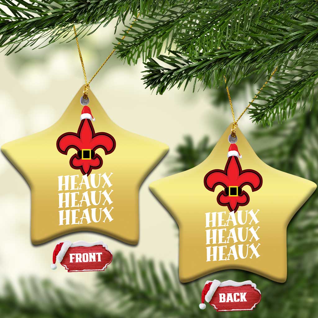 Funny Cajun Louisiana Xmas Christmas Ornament Heaux Heaux Heaux New Orleans Santa Hat TS11