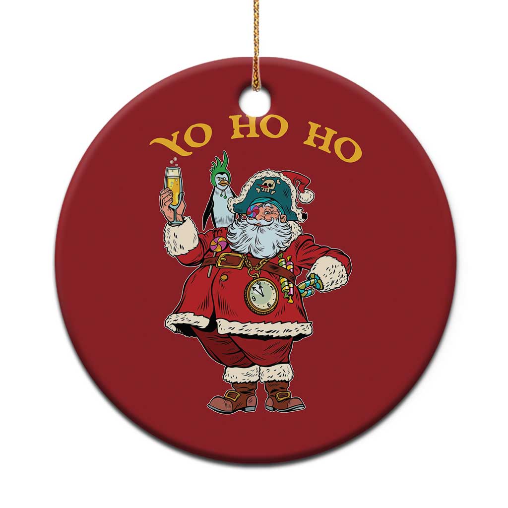 Funny Xmas Pirate Santa Christmas Ornament Yo Ho Ho Holiday Xmas Pirate TS11