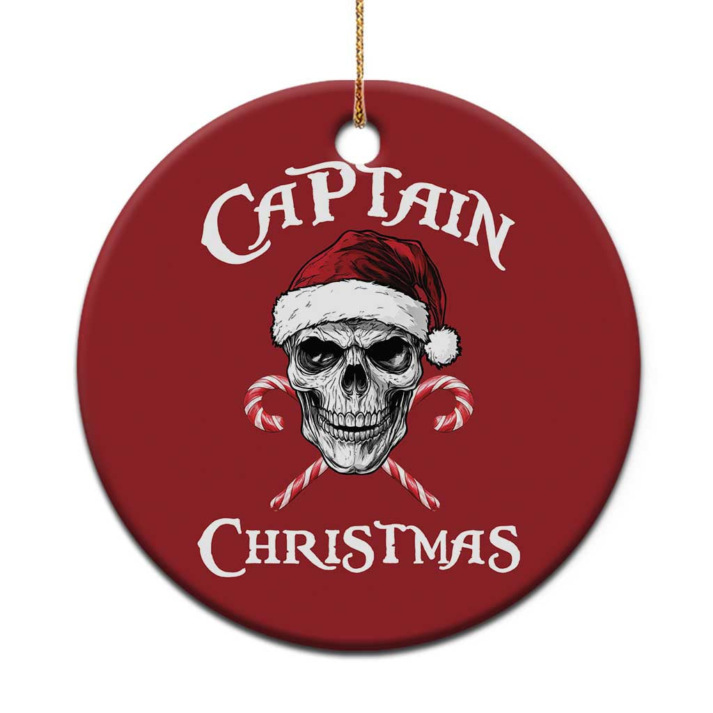 Funny Xmas Pirate Santa Christmas Ornament Captain Xmas Skull Candy Canes TS11