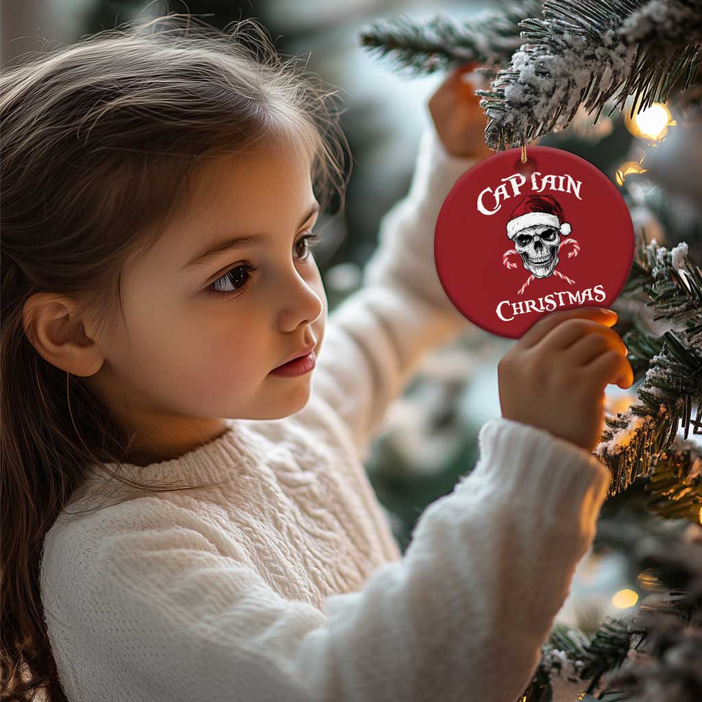 Funny Xmas Pirate Santa Christmas Ornament Captain Xmas Skull Candy Canes TS11