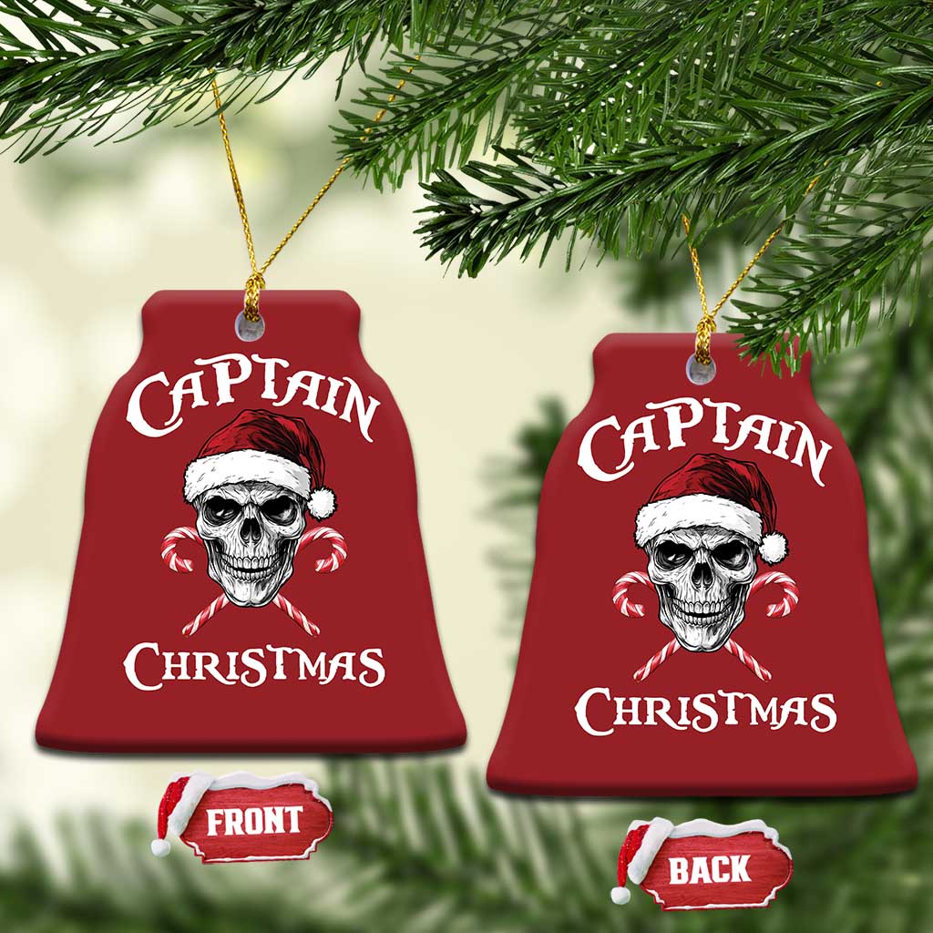 Funny Xmas Pirate Santa Christmas Ornament Captain Xmas Skull Candy Canes TS11