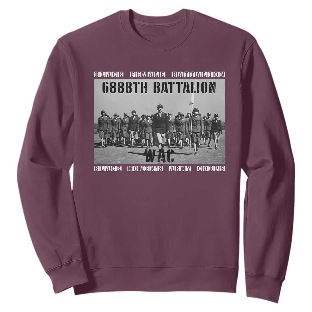 6888th Battalion Sweatshirt Black Female Battalion WAC Women's Army Corps Black History TS11