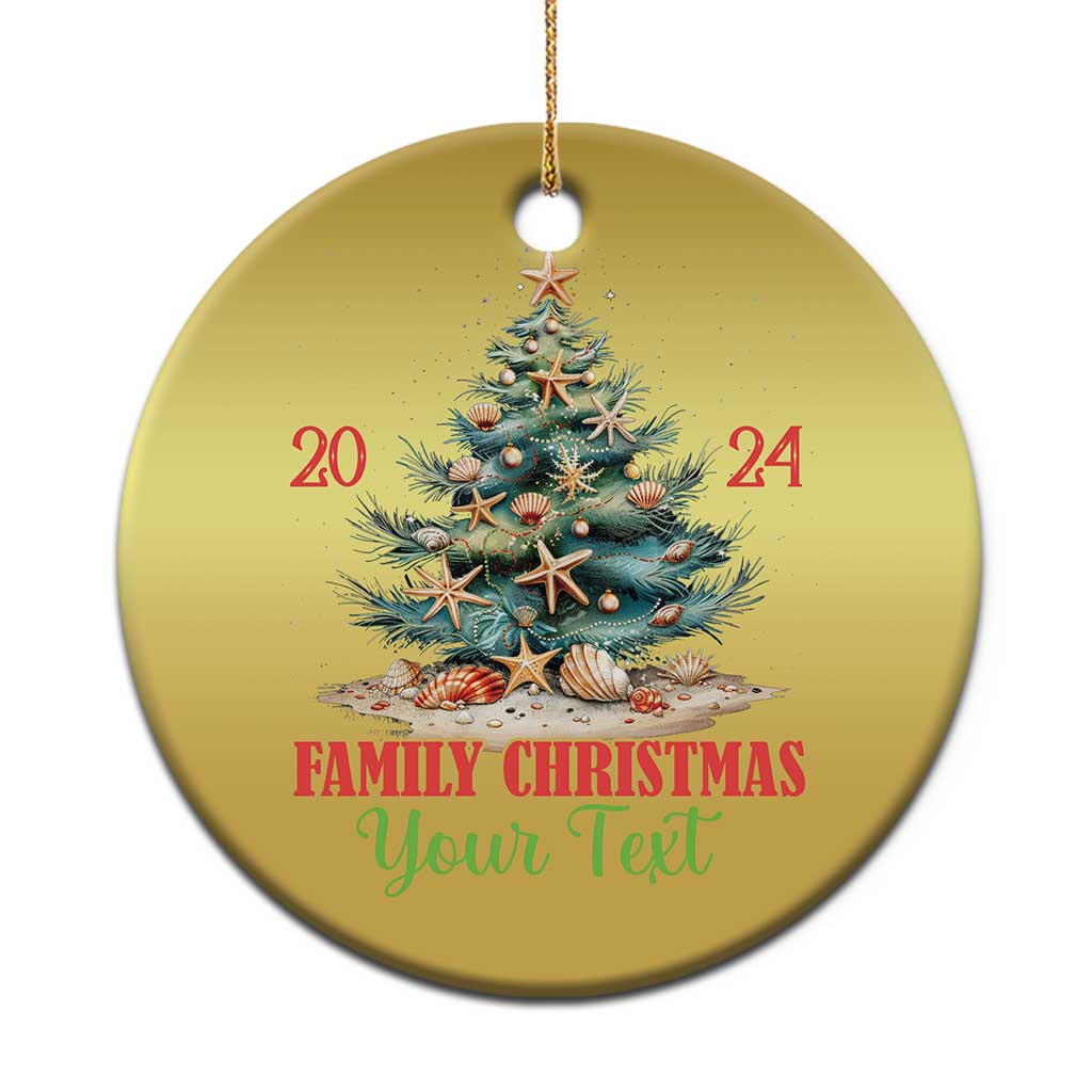 Personalized Xmas Family In Hawaii Christmas Ornament Custom Name Family Xmas 2024 Sea Xmas Tree TS11