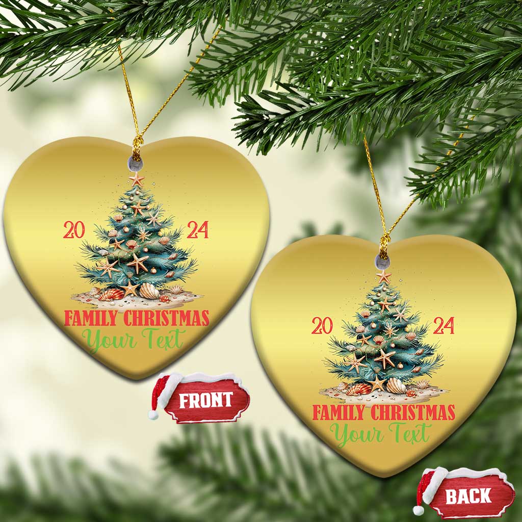 Personalized Xmas Family In Hawaii Christmas Ornament Custom Name Family Xmas 2024 Sea Xmas Tree TS11