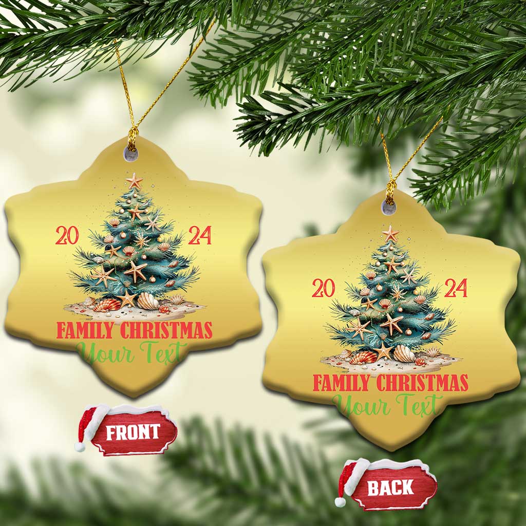 Personalized Xmas Family In Hawaii Christmas Ornament Custom Name Family Xmas 2024 Sea Xmas Tree TS11