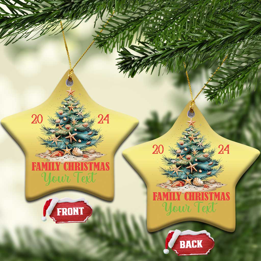 Personalized Xmas Family In Hawaii Christmas Ornament Custom Name Family Xmas 2024 Sea Xmas Tree TS11