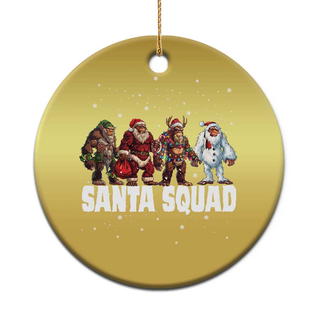 Funny Xmas Bigfoot Christmas Ornament Santa Squad Sasquatch Cosplay Elf Santa Snowman TS11