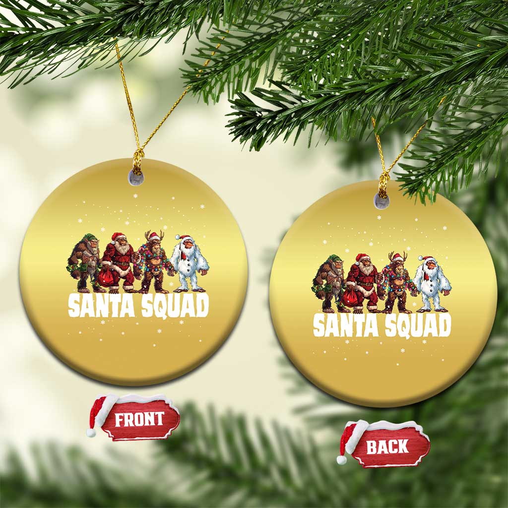 Funny Xmas Bigfoot Christmas Ornament Santa Squad Sasquatch Cosplay Elf Santa Snowman TS11