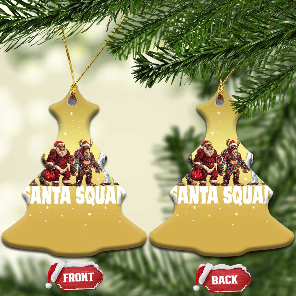 Funny Xmas Bigfoot Christmas Ornament Santa Squad Sasquatch Cosplay Elf Santa Snowman TS11