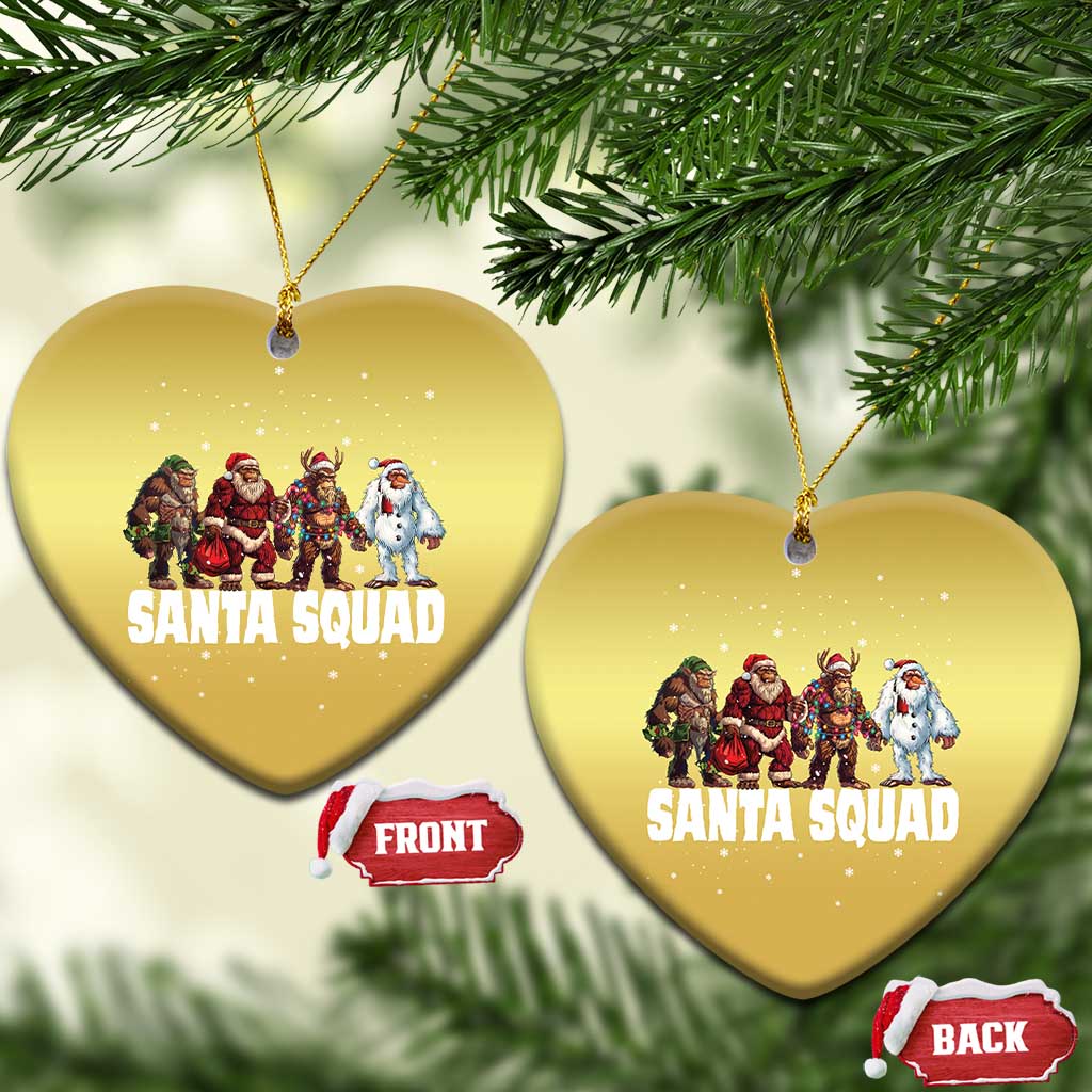 Funny Xmas Bigfoot Christmas Ornament Santa Squad Sasquatch Cosplay Elf Santa Snowman TS11
