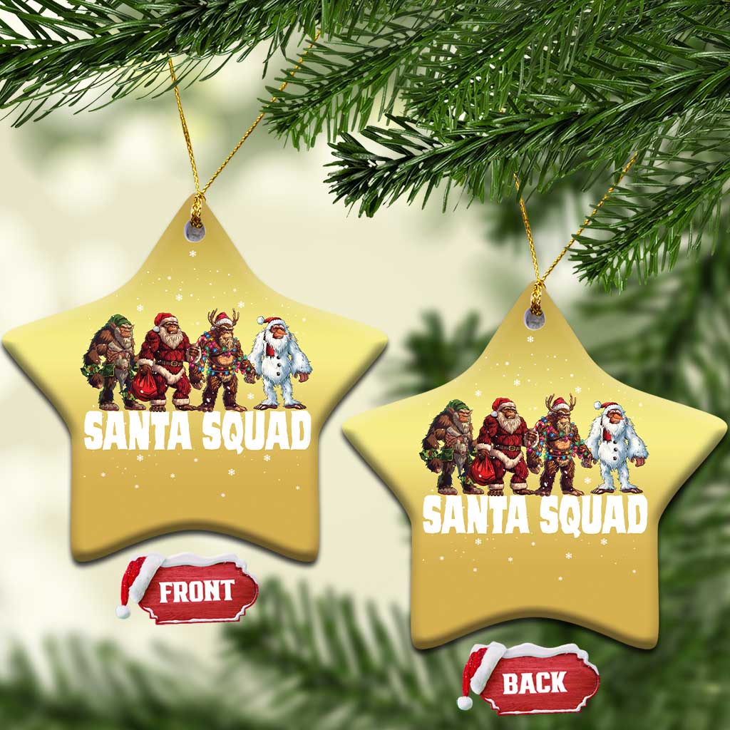 Funny Xmas Bigfoot Christmas Ornament Santa Squad Sasquatch Cosplay Elf Santa Snowman TS11
