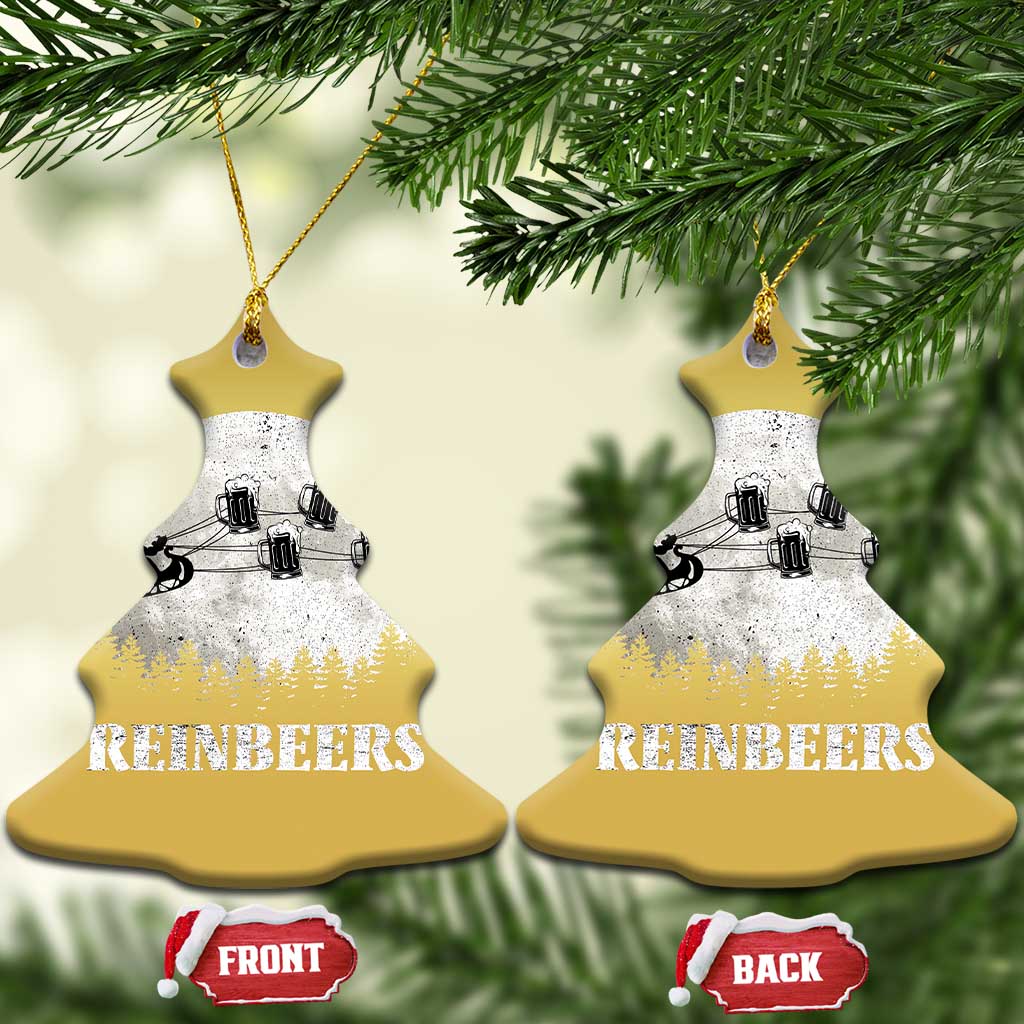 Funny Xmas Beers Christmas Ornament Reinbeers Santa Sleigh Moon TS11