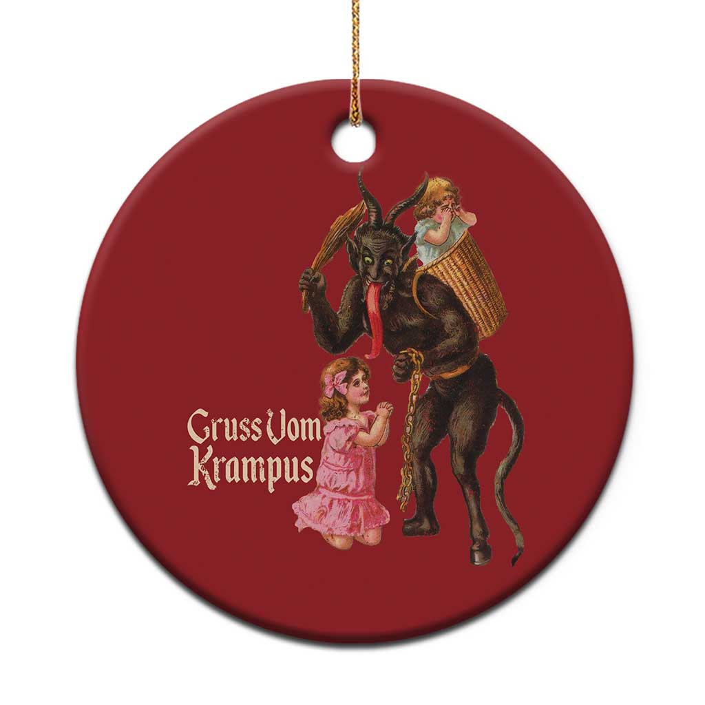 Xmas Creepy Krampus Christmas Ornament Greetings From Gruss Vom Krampus TS11
