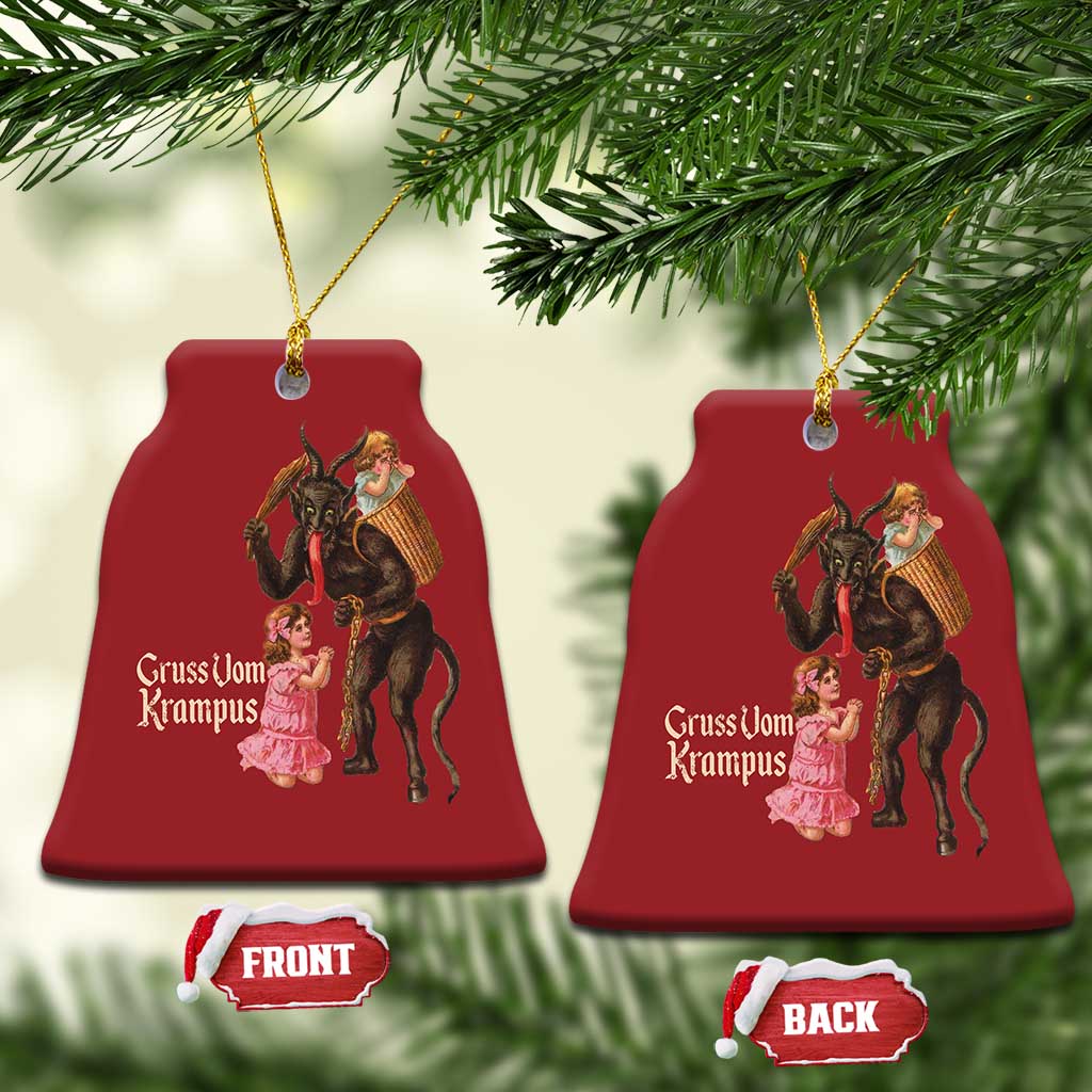 Xmas Creepy Krampus Christmas Ornament Greetings From Gruss Vom Krampus TS11