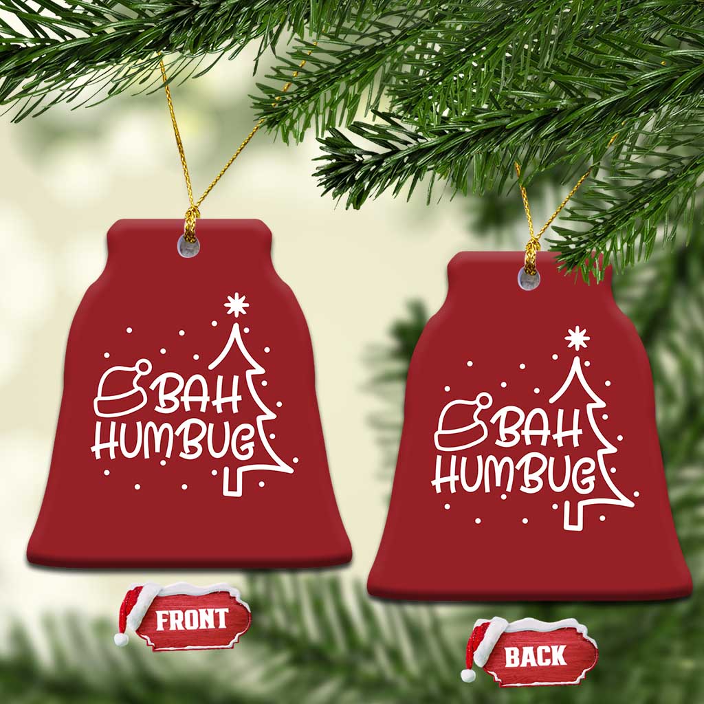 Funny Bah Humbug Xmas Christmas Ornament Santa Hat Xmas Tree TS11
