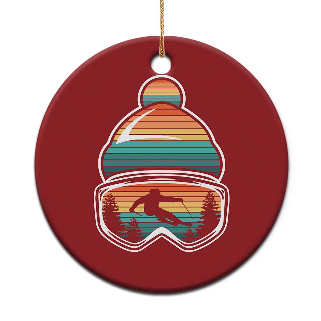 Skiing Mountain Retro Ski Goggles Winter Sport Christmas Ornament TS11
