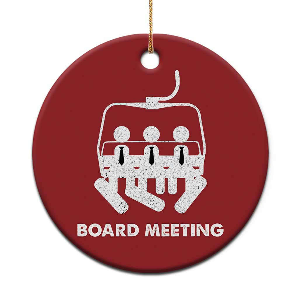 Funny Snowboarding Christmas Ornament Board Meeting Holiday Snowboard Winter Sport TS11