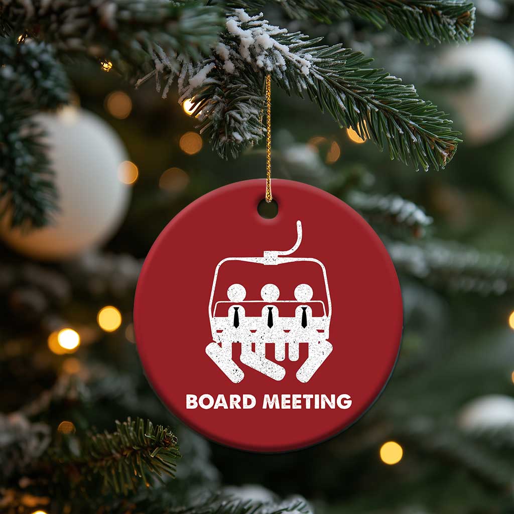 Funny Snowboarding Christmas Ornament Board Meeting Holiday Snowboard Winter Sport TS11