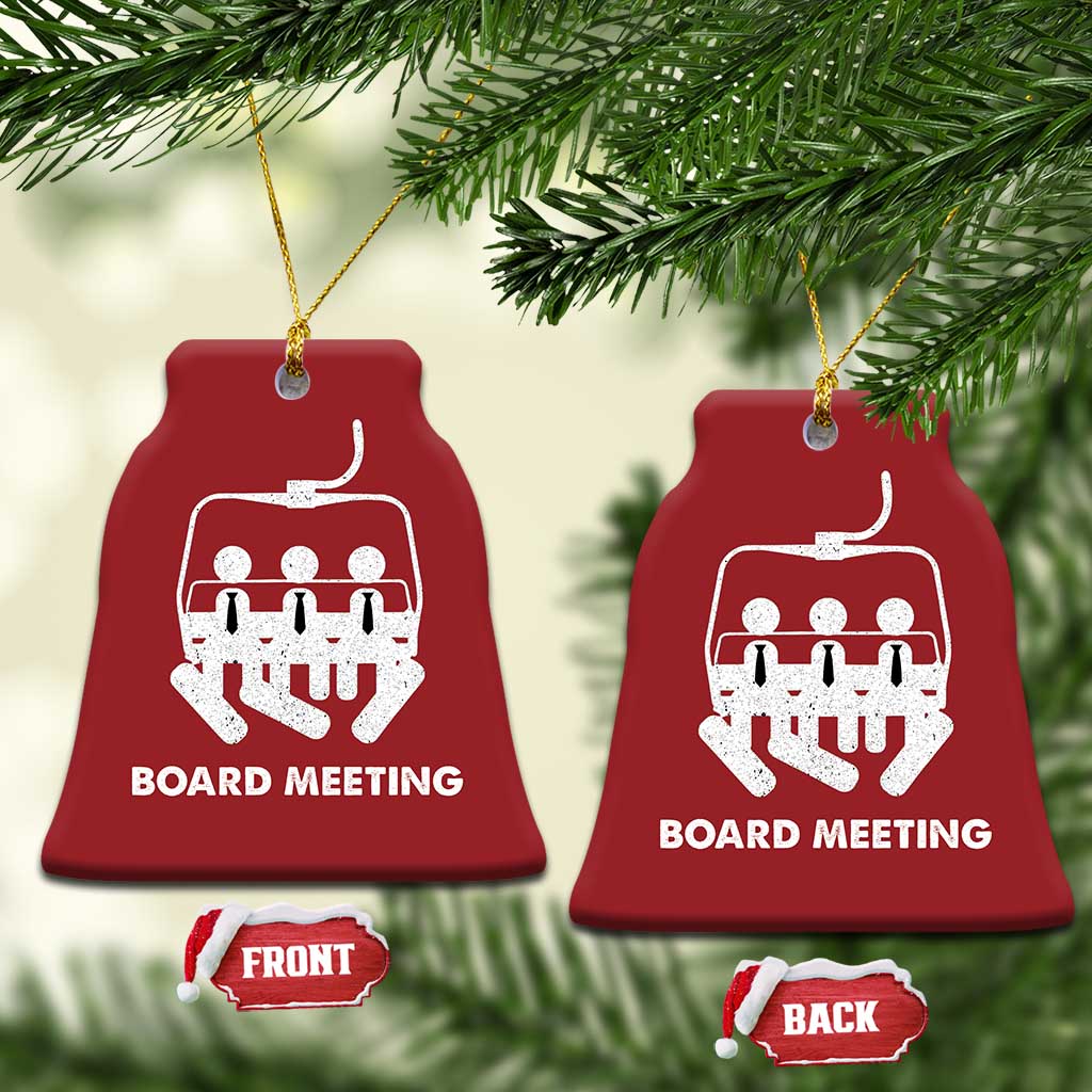 Funny Snowboarding Christmas Ornament Board Meeting Holiday Snowboard Winter Sport TS11