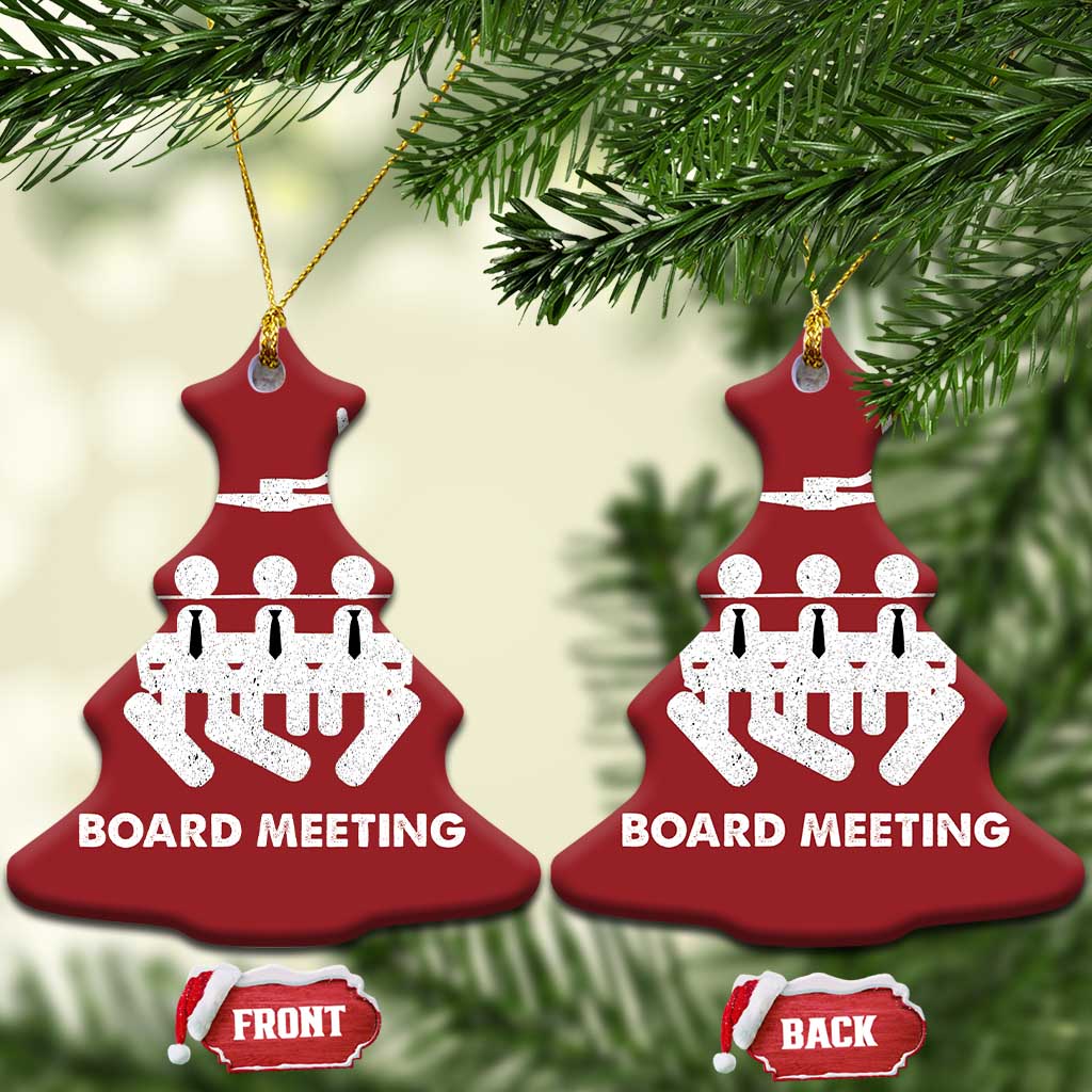 Funny Snowboarding Christmas Ornament Board Meeting Holiday Snowboard Winter Sport TS11