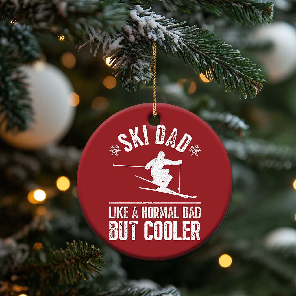Funny Skiing Father's Day Christmas Ornament Ski Dad Like A Normal Dad But Cooler TS11