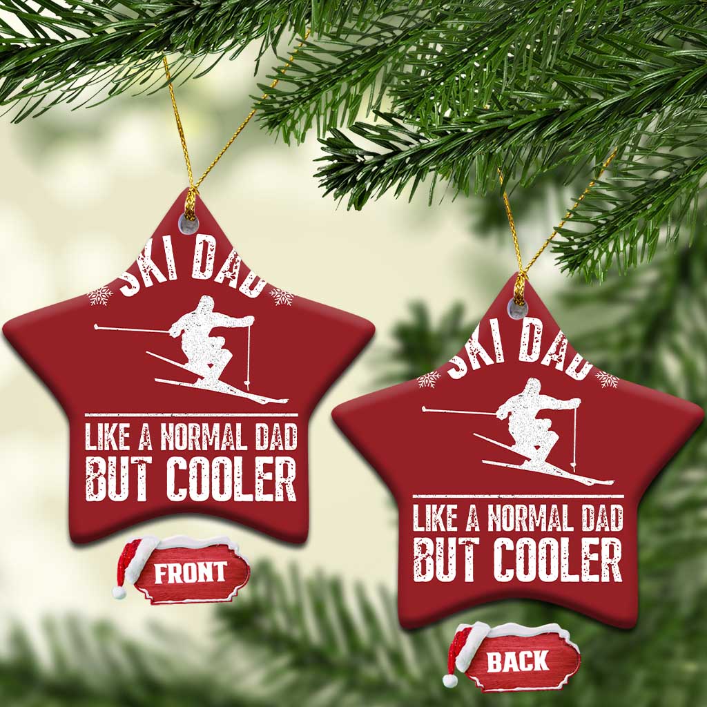 Funny Skiing Father's Day Christmas Ornament Ski Dad Like A Normal Dad But Cooler TS11