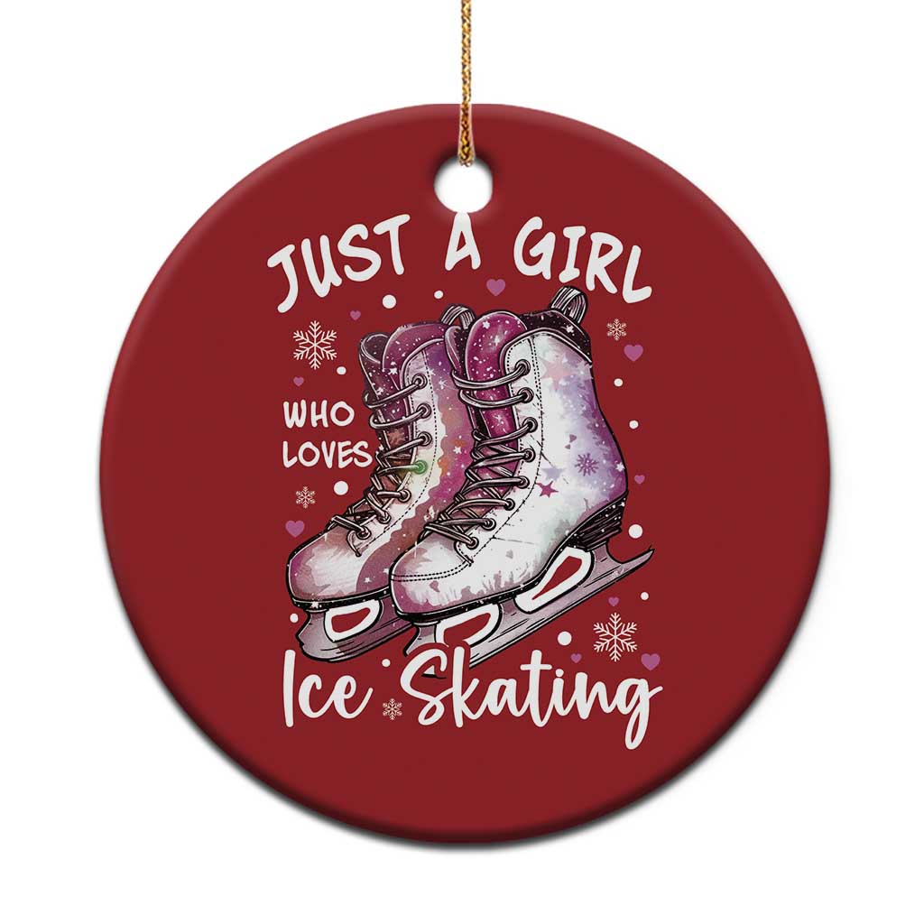 Figure Ice Skater Christmas Ornament Just A Girl Who Loves Ice Skating TS11