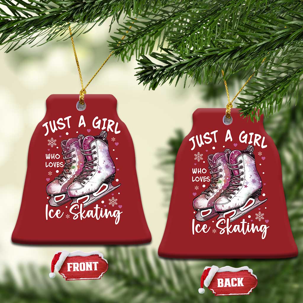 Figure Ice Skater Christmas Ornament Just A Girl Who Loves Ice Skating TS11