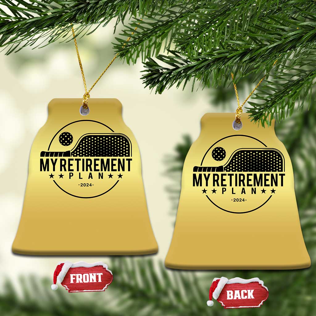 Funny Pickleball Christmas Ornament My Retirement Plan 2024 Pickle Ball TS11