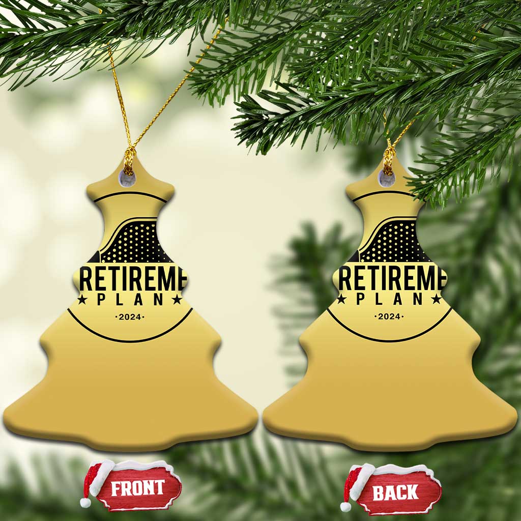 Funny Pickleball Christmas Ornament My Retirement Plan 2024 Pickle Ball TS11