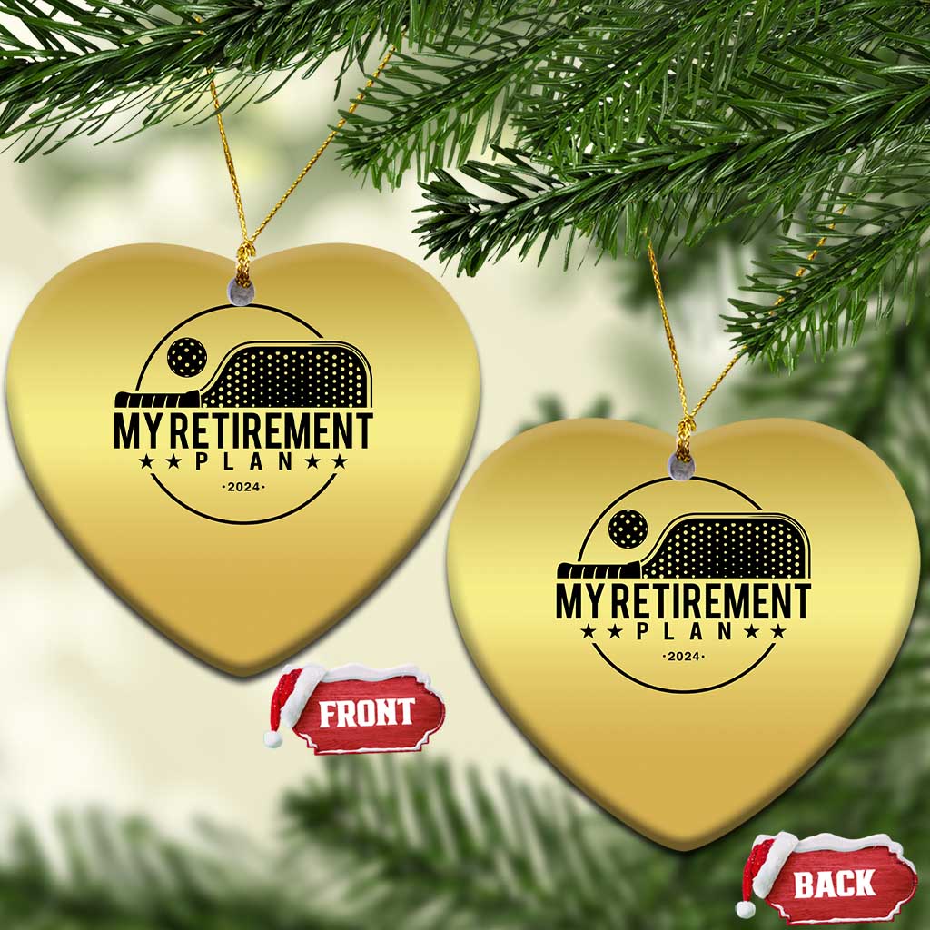 Funny Pickleball Christmas Ornament My Retirement Plan 2024 Pickle Ball TS11
