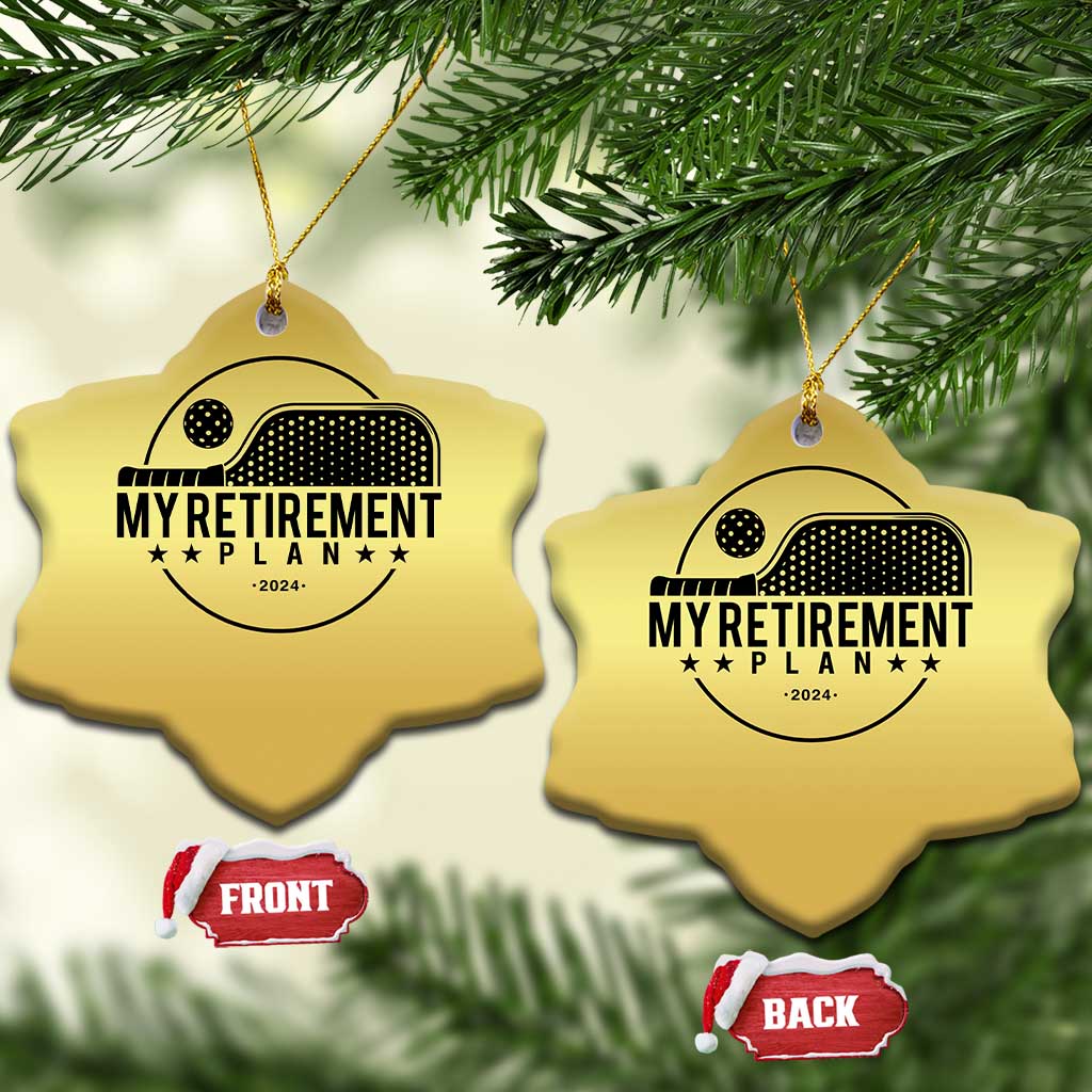 Funny Pickleball Christmas Ornament My Retirement Plan 2024 Pickle Ball TS11